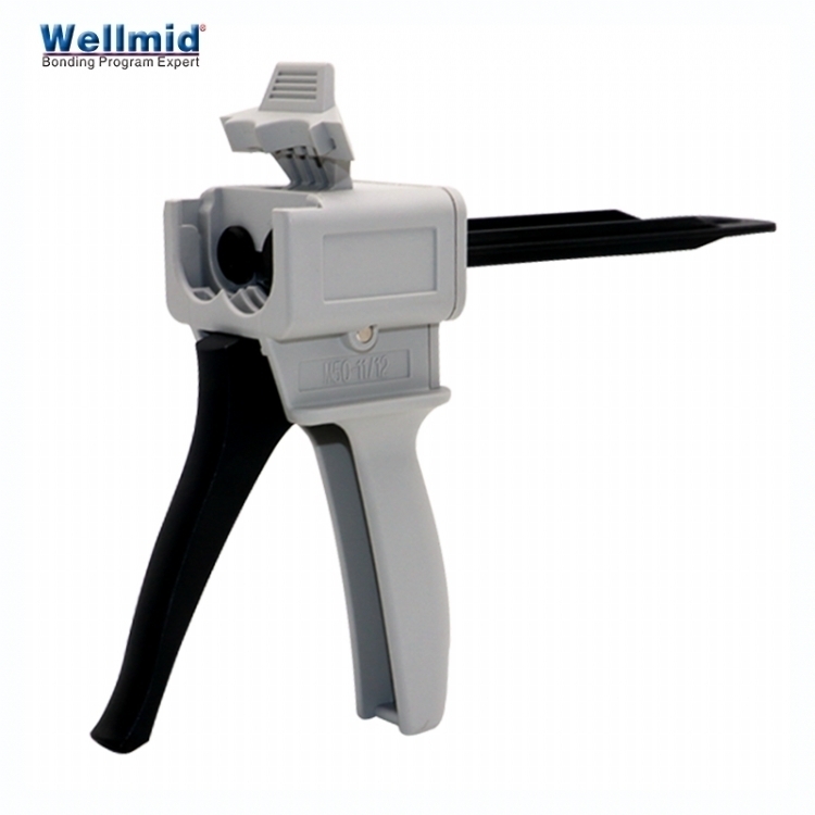 Wellmid G50-1,50ml 1:1/2:1 shared AB Gun,Plastic Propelling Rod AB Cartridge Dispenser